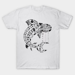 Swim In Your Own Direction Salmon Ornamental Design T-Shirt